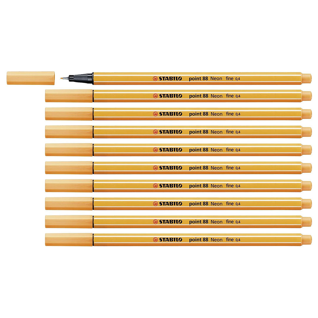 Stabilo | Point 88 | Fineliner | Orange | Pack Of 10 Stabilo